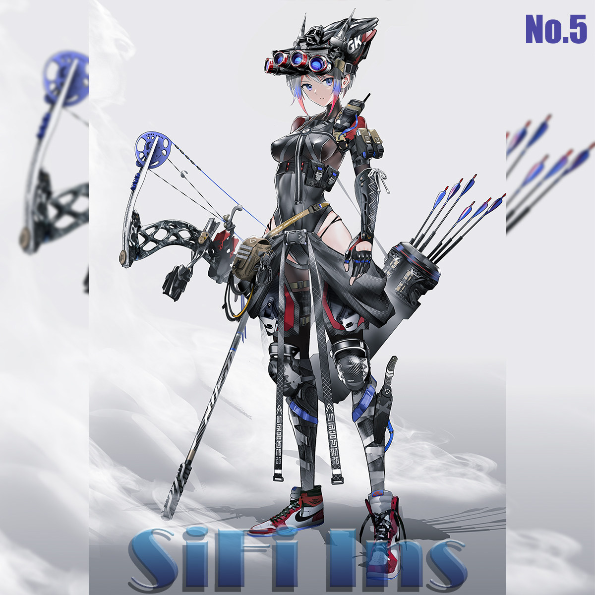 机娘第五期壁纸图片参考图设计半机械少女机甲科幻武装sifiins