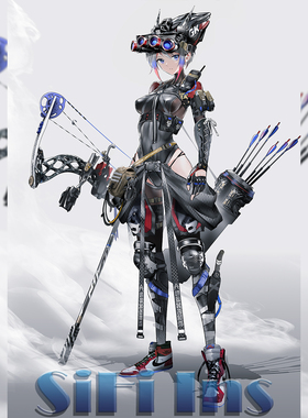 机娘第五期壁纸图片参考图设计半机械少女机甲科幻武装sifiins