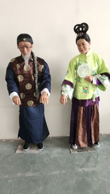 清朝人物蜡像场景还原来图定制硅胶人1比1尺寸大小人物古代人物