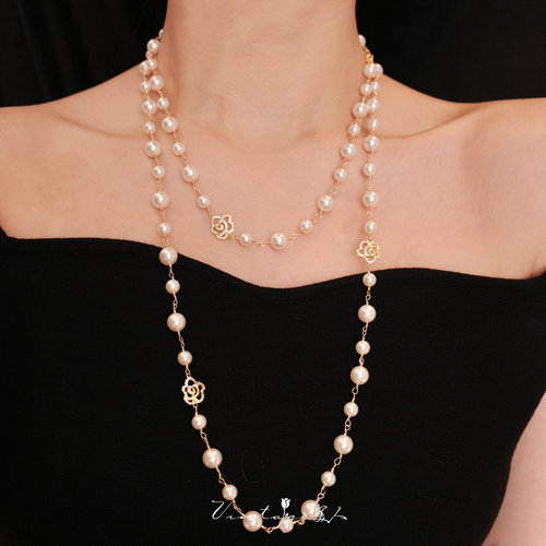 vogue1998法式奢华宴会珍珠项链