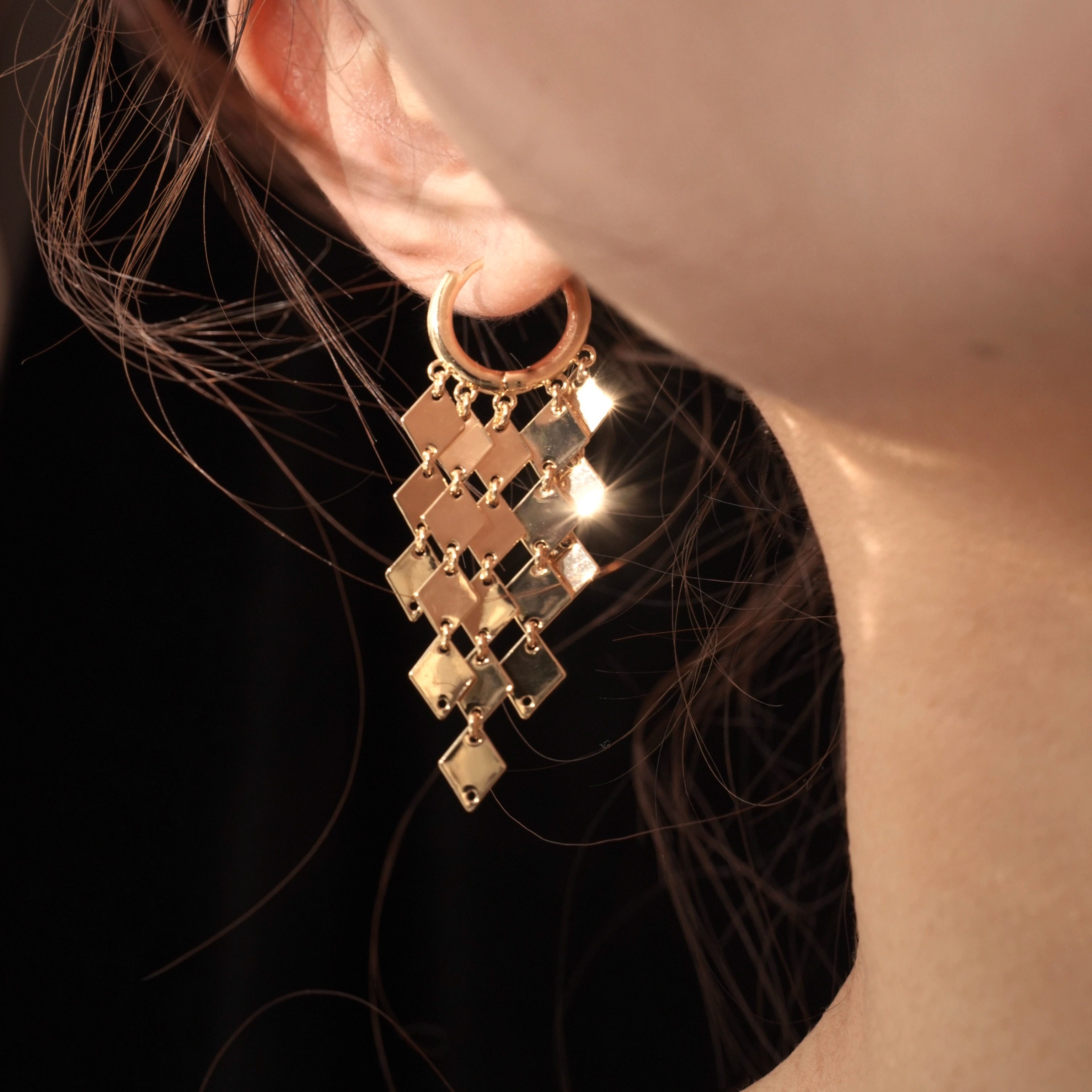 「篝火瀑布」法式晚宴轻奢复古高级感设计复古闪耀流苏耳环/耳夹,饰品/流行首饰/时尚饰品新,耳环,淘宝优惠券,粉丝福利购,淘宝优惠卷