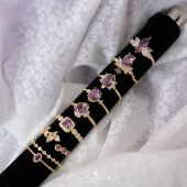 「仲夏限定」法式 温柔复古高级感优雅百搭叠戴小众紫色开口戒指女