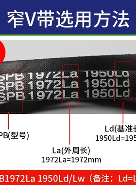 三力士三角皮带SPB1402La 1380Ld/SPB1422La 1400Ld窄V带传动带