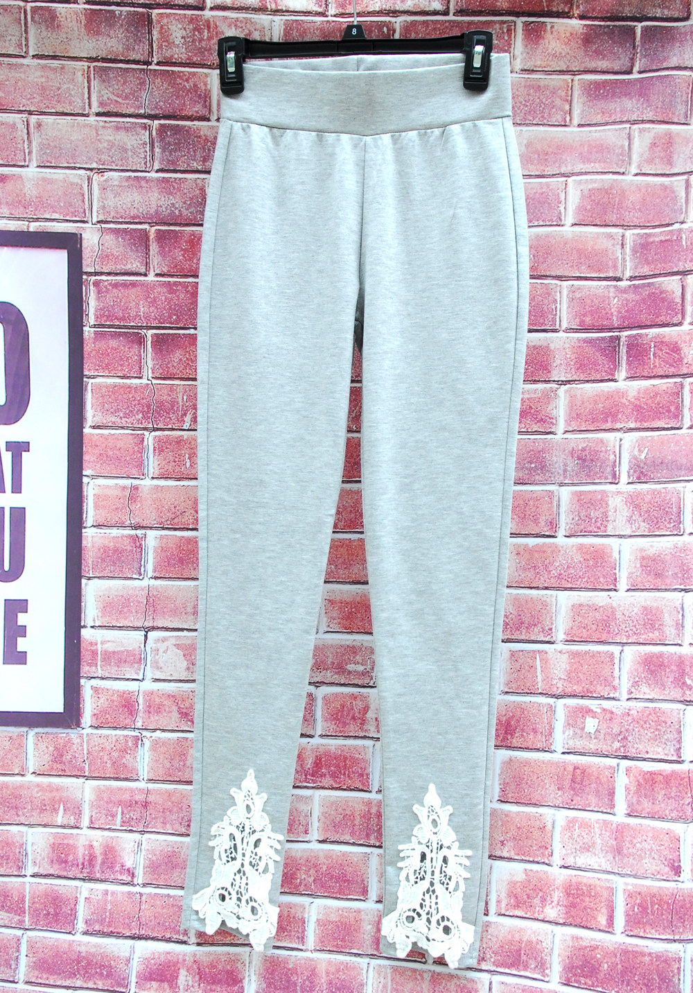 外贸出口原单打底裤 蕾丝贴花 别致 面料做工好