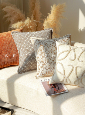 柒柒家轻奢高级感抱枕套客厅沙发飘窗床头腰靠枕靠垫装饰枕可拆洗
