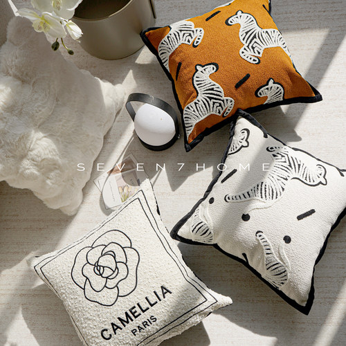 法式轻奢高级感酒店客厅抱枕套