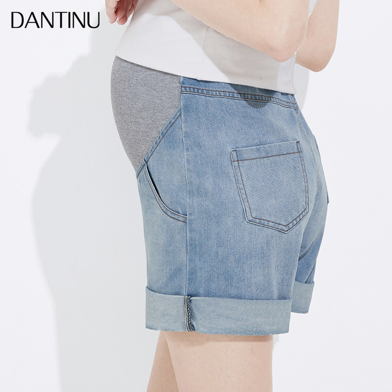 孕妇牛仔短裤女春夏季时尚阔腿薄款大码宽松高腰夏天外穿五分热裤