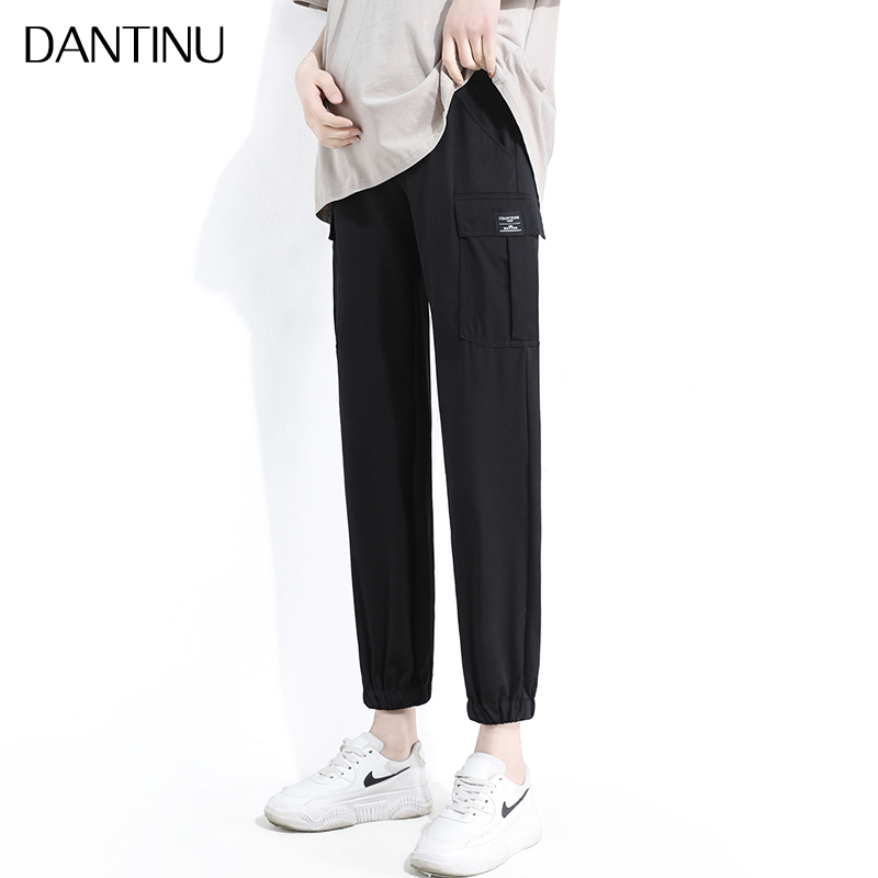 孕妇裤子春秋工装裤宽松休闲外穿大码运动裤秋季哈伦休闲裤秋装女