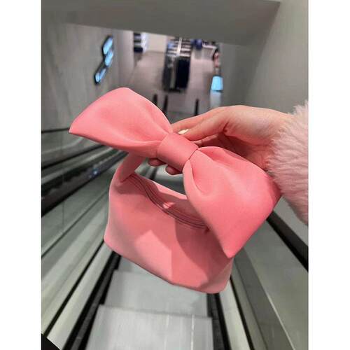 蝴蝶结手提包少女心粉色