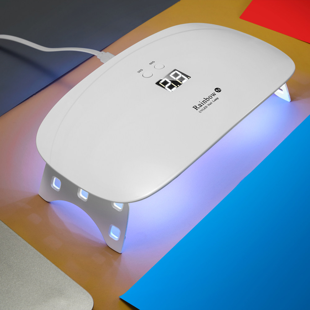 美甲机小型光疗机双手用rainbow1s便携可折叠烤甲胶速干美甲灯