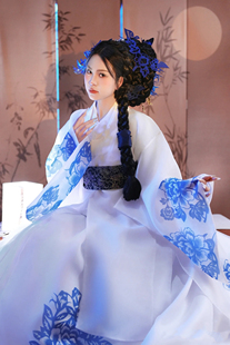 新款写真朝鲜旅拍朝鲜族延吉古装公主礼服韩服宫廷民族服装套装