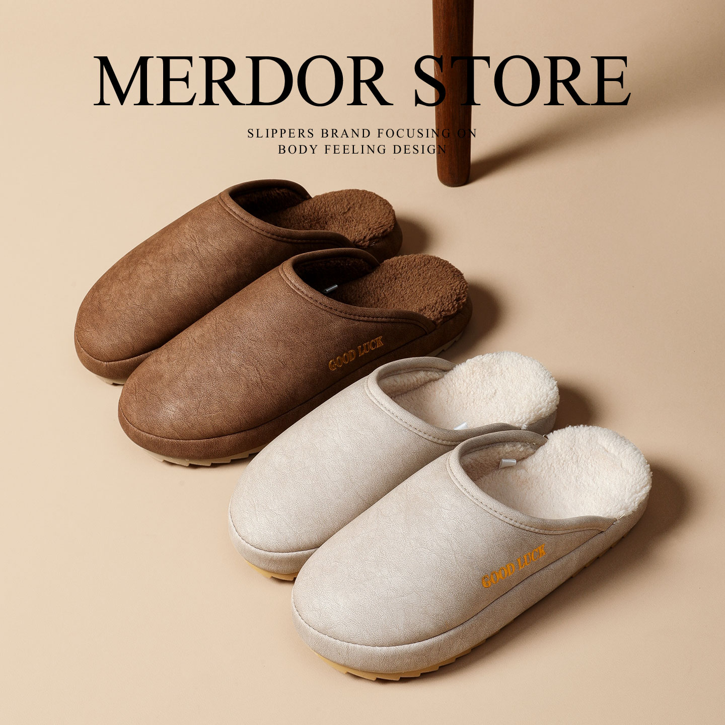 棉拖鞋女冬天室内家居防滑厚底保暖情侣加厚毛绒皮拖鞋男士秋冬季