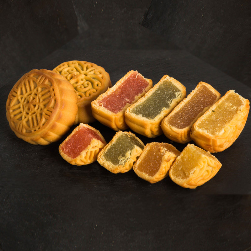 富贵人家 广式月饼水果口味多规格可选五仁水果味豆沙糕点中秋