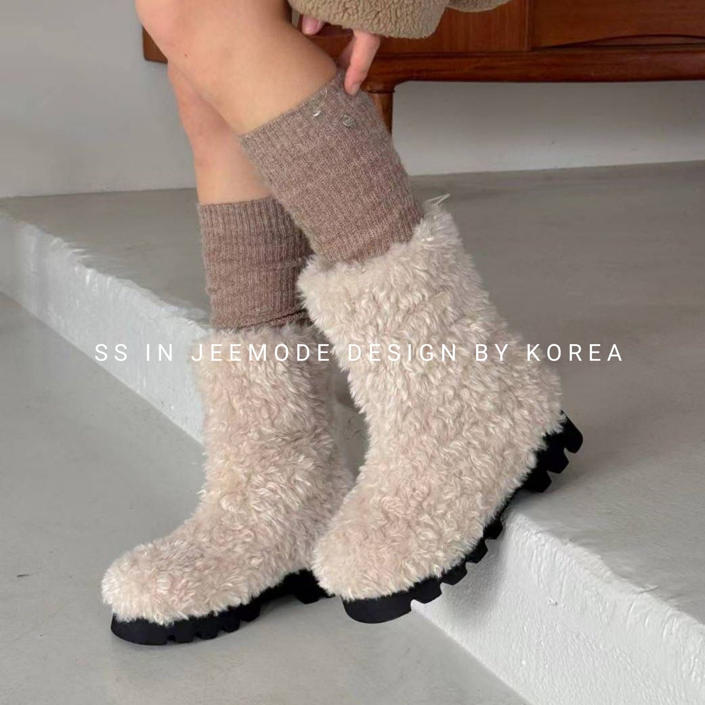 小池在首尔冬季新款东大门厚底毛毛雪地靴加厚保暖防寒毛绒短靴女,女鞋,时尚雪地靴,淘宝优惠券,粉丝福利购,淘宝优惠卷