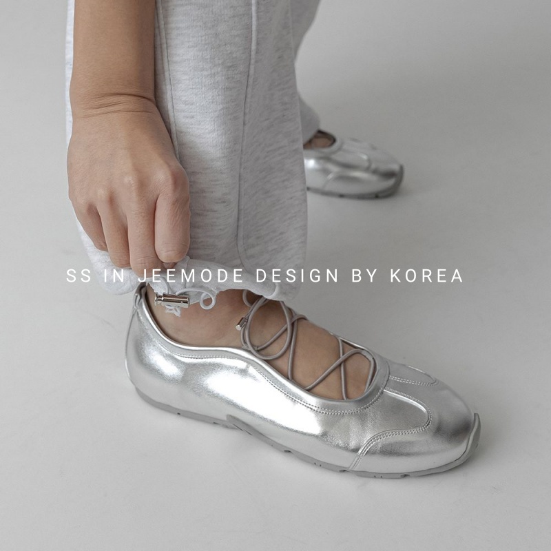 小池在首尔25年春季新款小众设计感交叉绑带玛丽珍单鞋芭蕾舞鞋女