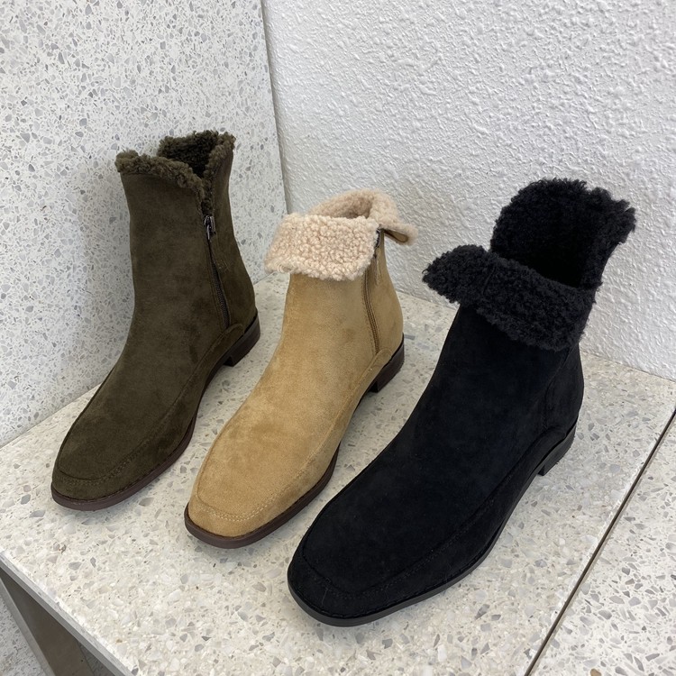 小池在首尔2023冬款加绒厚女鞋保暖ins风短筒个性侧拉链时装靴子,女鞋,时装靴,淘宝优惠券,粉丝福利购,淘宝优惠卷