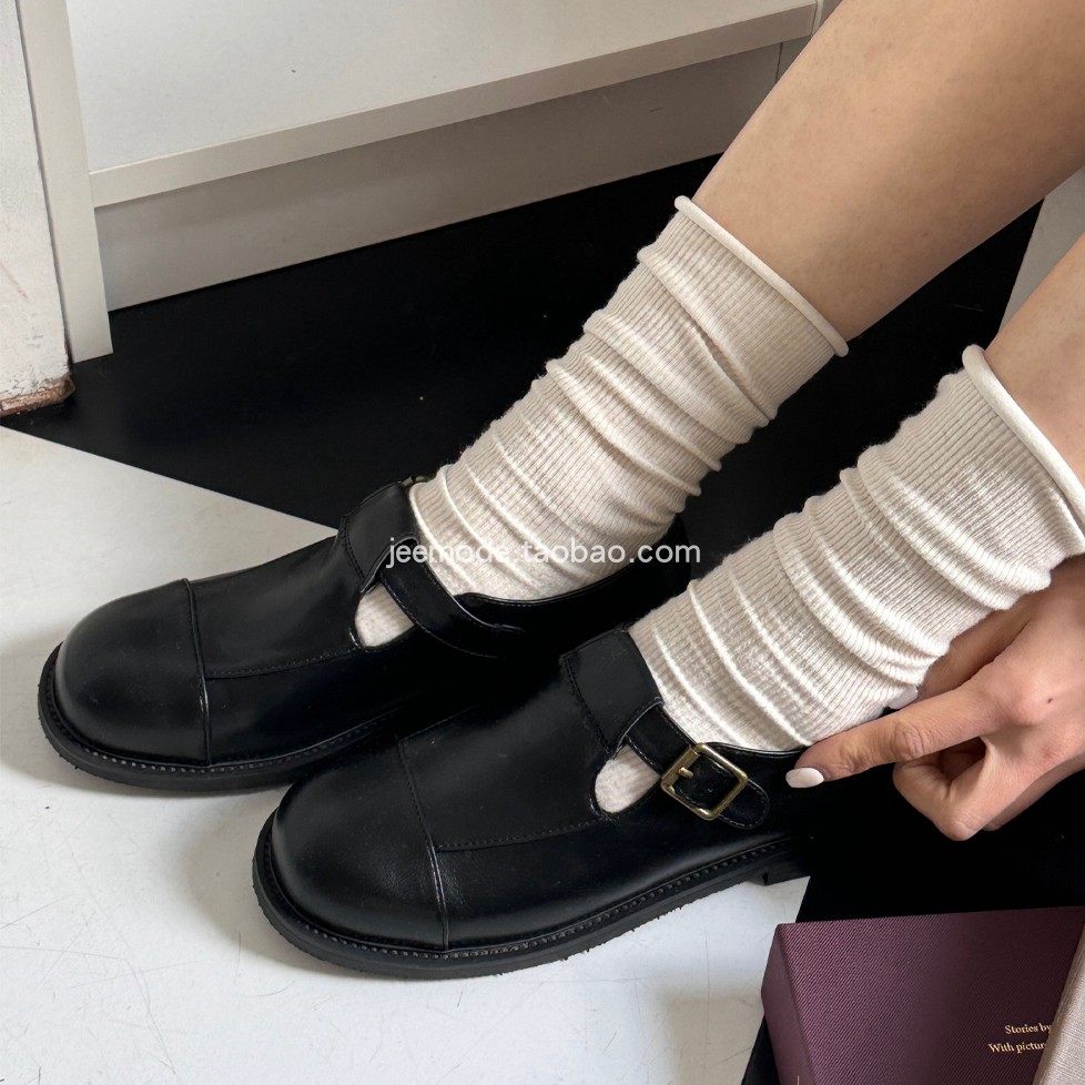 单鞋复古搭扣英伦女鞋