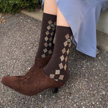 布洛克细跟包头拖鞋民族风