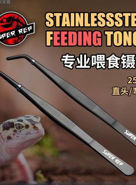 爬虫不锈钢喂食镊子弯头直头爬宠鳄龟乌龟变色龙守宫蟋蟀SuperRep