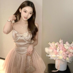 YETINGXI 生日的意义/公主裙收腰重工蓬蓬裙千金贵气小礼裙