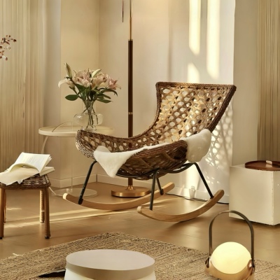 网红手工藤编摇摇椅阳台躺椅