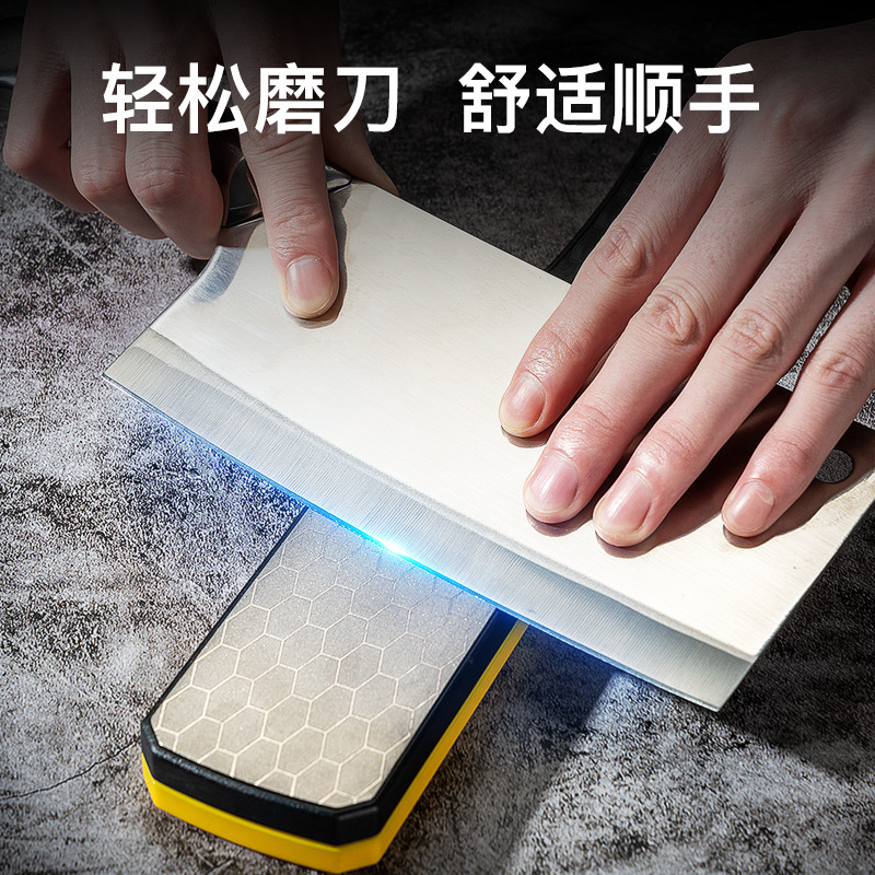 磨刀器家用快速磨刀多功能磨菜刀磨剪刀器双面金刚砂磨刀石磨刀棒