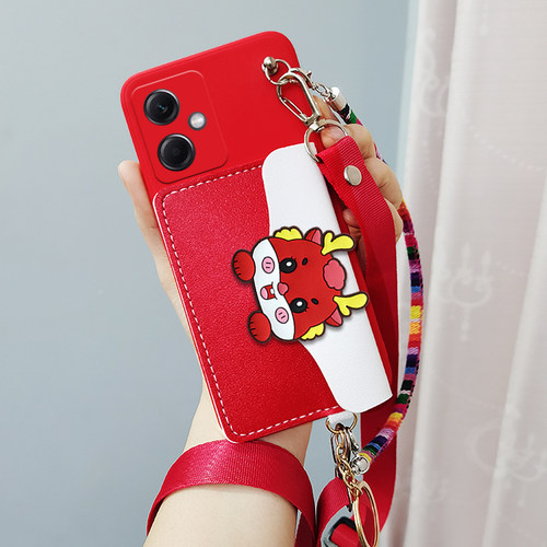 适用于小米Redmi红米note12手机壳Redminote12零钱卡包壳斜挎背绳挂脖绳软零钱包软保护壳23076RA4BC插卡挂绳