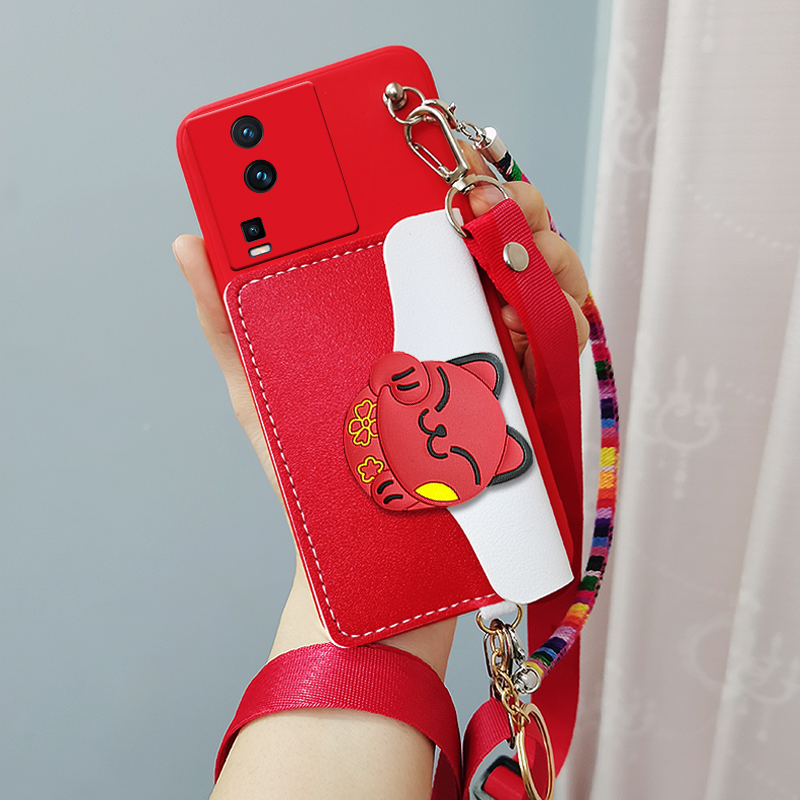 适用于vivo iQOO neo7手机壳se零钱包斜2238挎背挂绳竞速版V2231A保护套iqooneo7保护壳iqooneo7se女款软壳