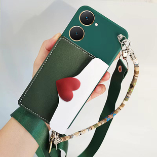 适用vivo y36T手机壳vivoy36T背斜挎提挂绳零钱卡包V2327A保护套软壳插卡零钱包软保护壳学生网红男女