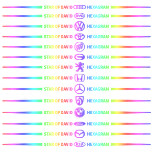 七彩镭射轮眉遮挡划痕拉花车门贴