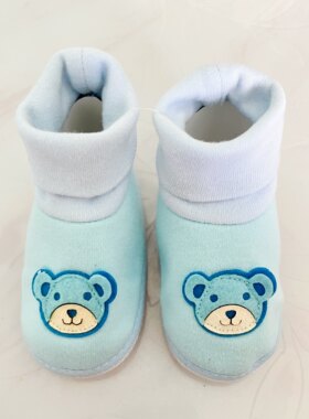 步前鞋春秋冬卡通袜鞋胶粒底