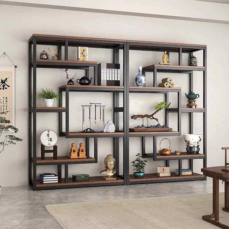 博古架实木色新中式多宝阁茶叶架展示柜摆件柜茶室茶具茶柜置物架,住宅家具,多宝格/博古架,淘宝优惠券,粉丝福利购,淘宝优惠卷