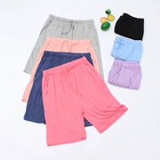 Quần pyjama nữ mỏng phương thức quần short nhà nữ lỏng lẻo kích thước lớn màu rắn thể thao quần short bãi biển quần nữ năm quần - Quần tây