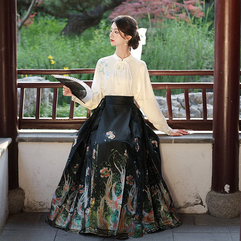Hanfu Skirt Chinese Style Costume Mamianqun Ming Dynasty汉服