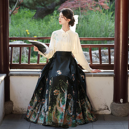 Hanfu Skirt Chinese Style Costume Mamianqun Ming Dynasty汉服