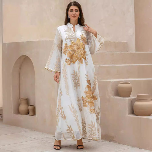 womens sequin dress women loose abayas and modest wear女长袍