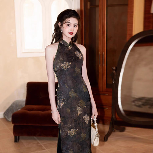 旗袍cheongsam qipao traditional chinese dress chipao无袖旗袍