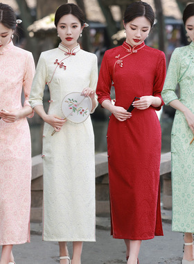 chinese traditional dress cheongsam women chipao qipao旗袍女
