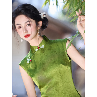 vintage natural literature art dress chinese qipao cheongsam