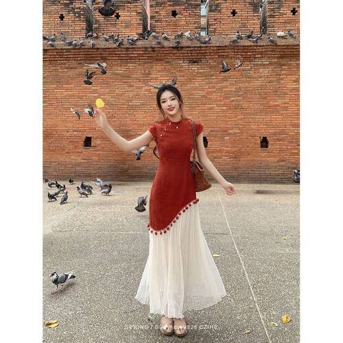 旗袍qipao cheongsam chinese traditional  dress chipao赤纱谣'