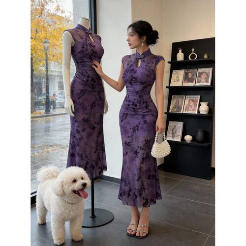 cheongsam qipao chinese dress chipao温柔风改良旗袍连衣裙女