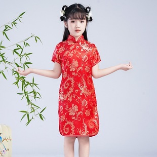 Cheongsam Girls Traditional Qipao kids中国风女童旗袍复古盘扣