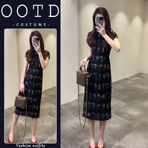 qipao chinese traditional dress cheongsam chipao初穿搭微胖mm