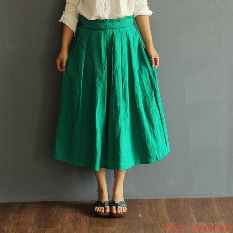 Women Cotton Linen Zen Clothes Chinese女士纯苎麻砂洗花苞腰半|ruв категории Женская одежда, юбка - от Buy2taobao.com для оказания профессиональной услуги покупки агента Taobao