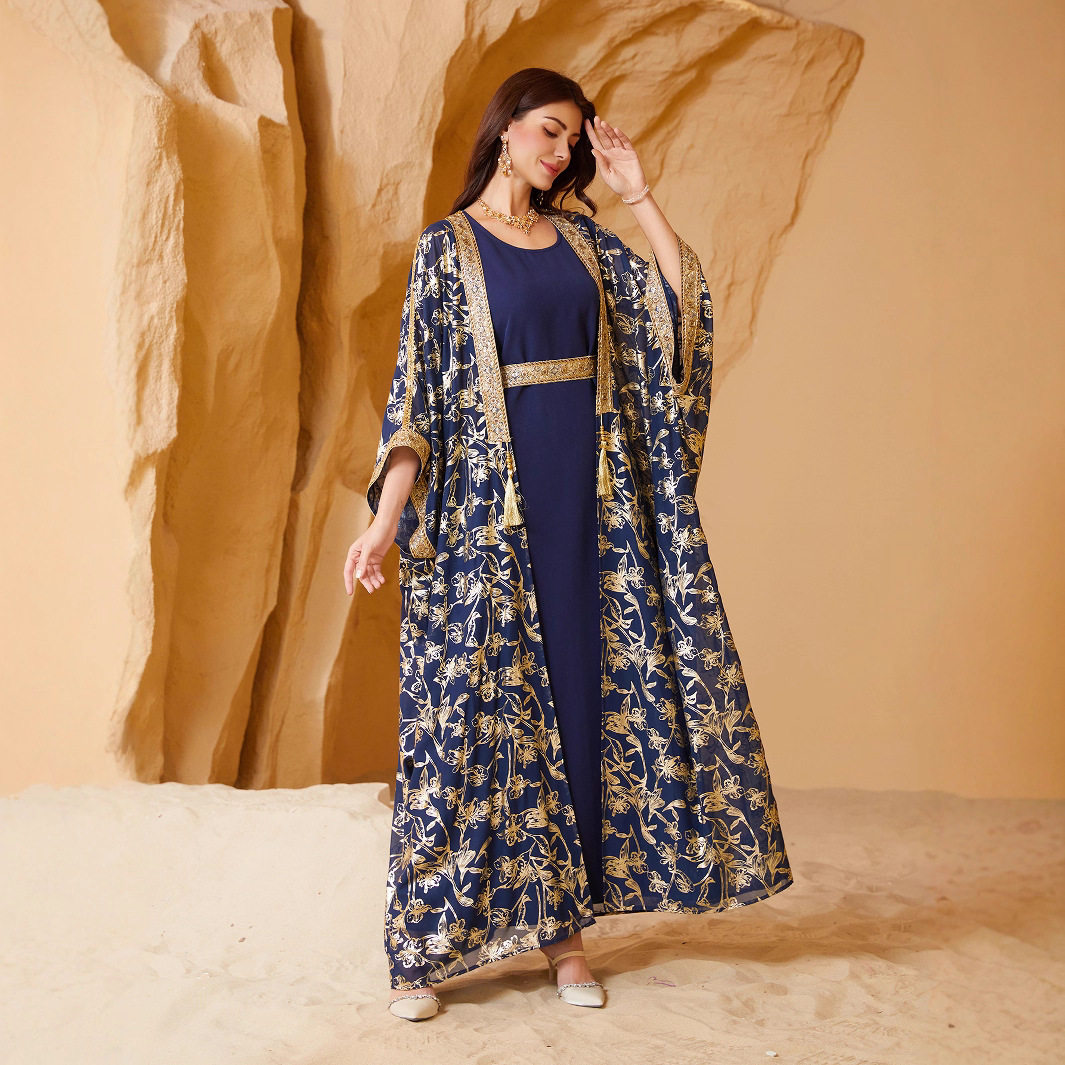 女长袍womens sequin dress loose robe ladies gown fringe bead