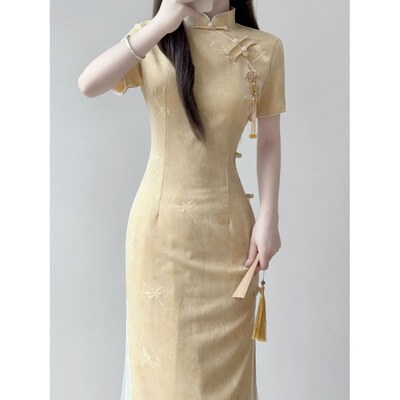 qipao chinese traditional dress cheongsam chipao新中式旗袍