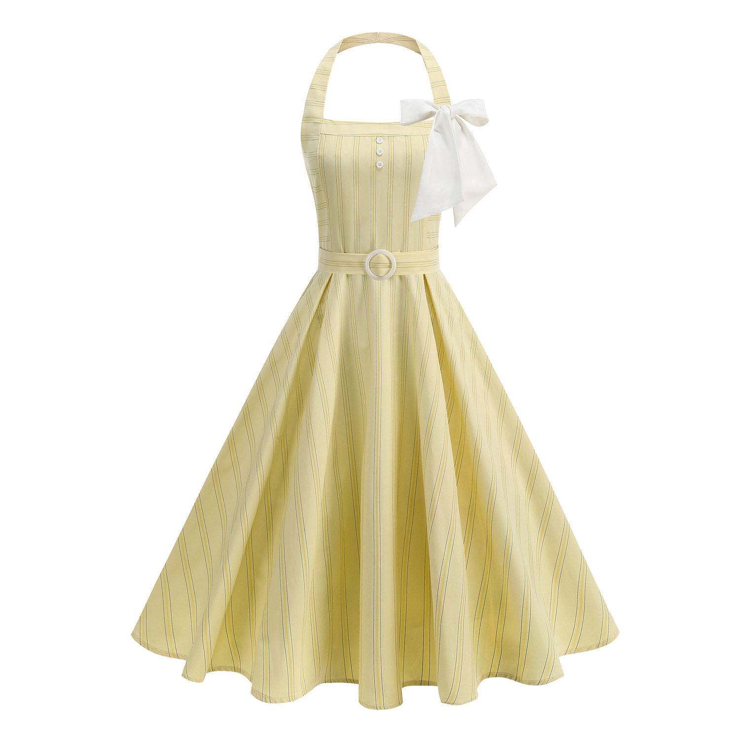女裙women fashion dress sexy dresses vestidos赫本风条纹修身
