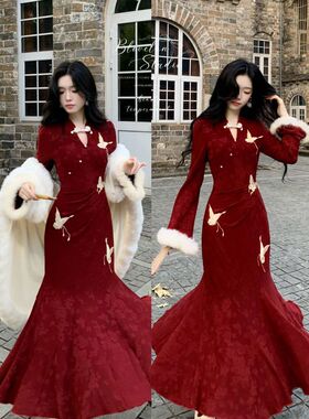 Elegant Women's Chinese Dress Vintage Cheongsam Qipao Chipao