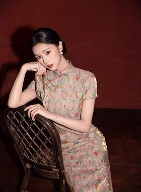 women qipao cheongsam chinese dress chipao旗袍轻熟新中式绝美