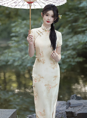 Qipao Chinese Dress Chipao国风2025新中式夏秋新款旗袍中长